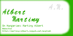 albert martiny business card